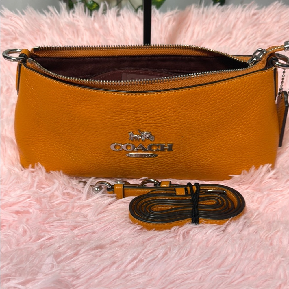 Coach Orange Leather Crossbody Bag